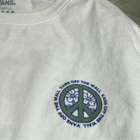 Vans Women’s White Long Sleeve Tee - Picture 5 of 7